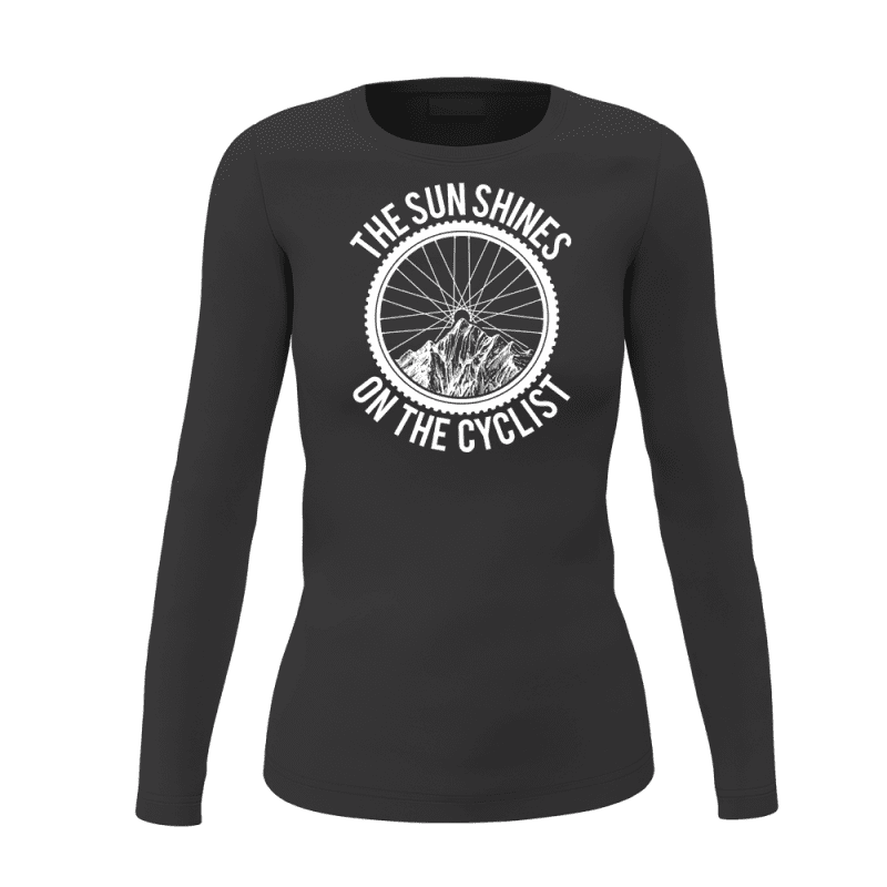 TheSunShineontheCyclistwomenlongsleeveBLACK