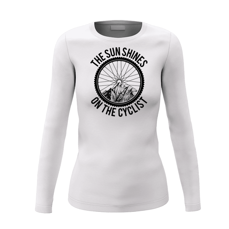 TheSunShineontheCyclistwomenlongsleeveWHITE