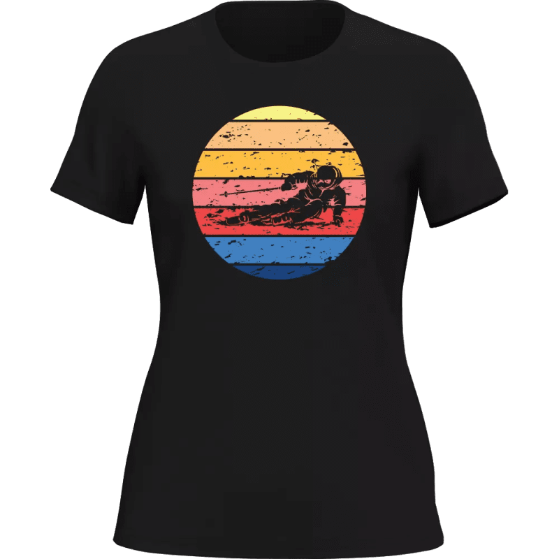 VintageSkierwomant shirtBLACK