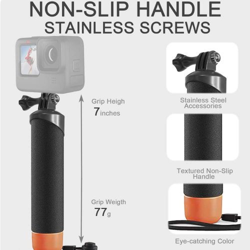 WaterproofMonopodFloatingSportCamHandGrip7