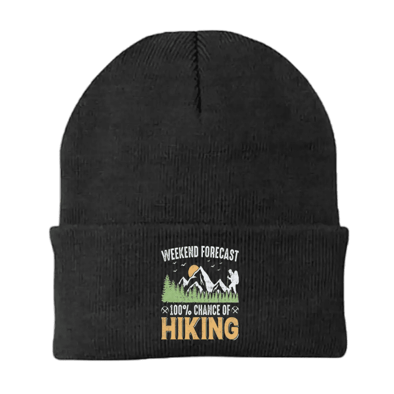 Weekend Forecast 100% Hiking Embroidered Beanie