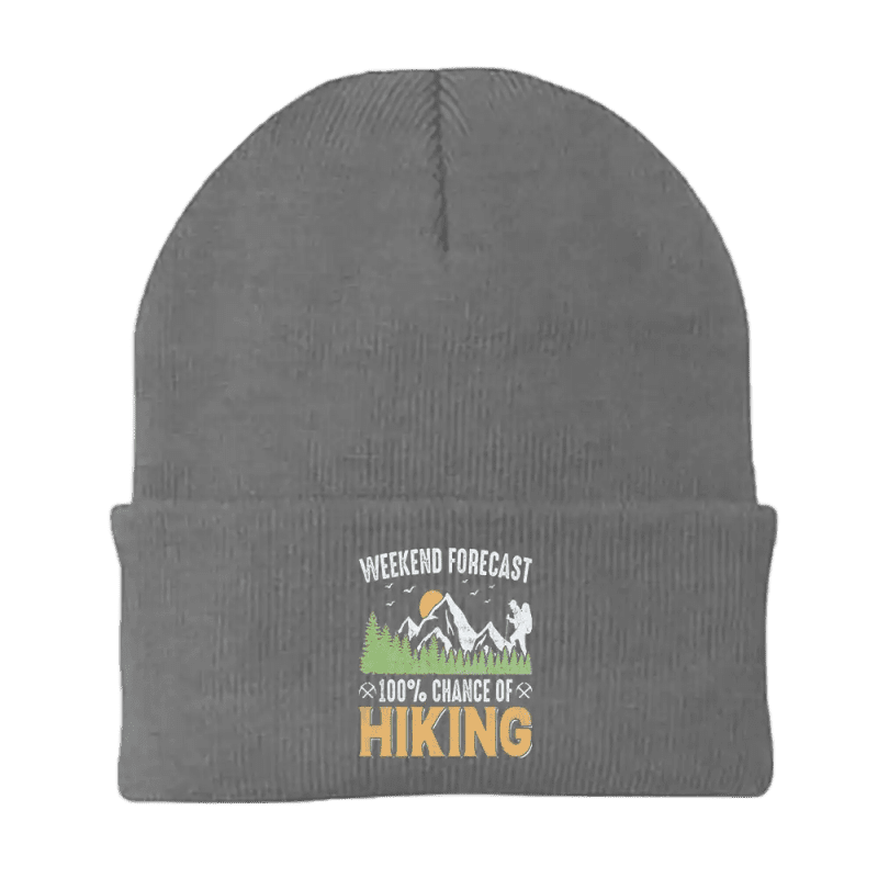 Weekend Forecast 100% Hiking Embroidered Beanie