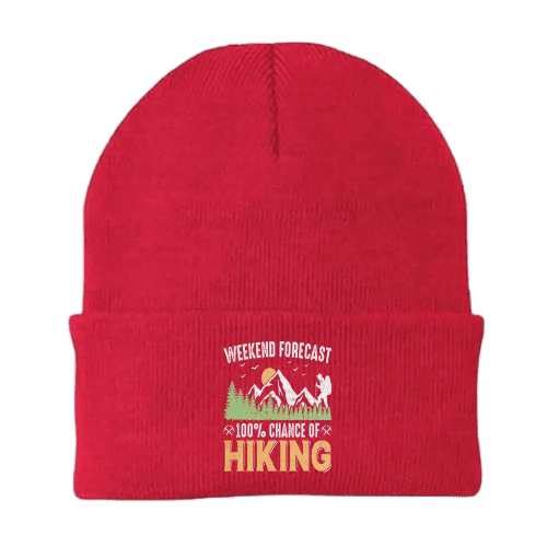 Weekend Forecast 100% Hiking Embroidered Beanie