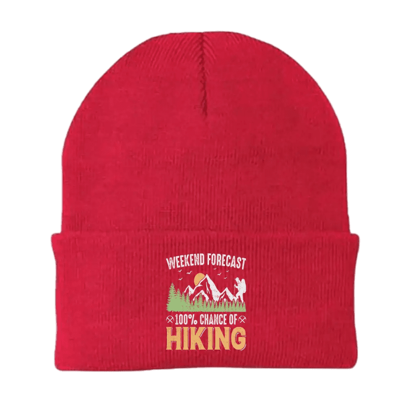 Weekend Forecast 100% Hiking Embroidered Beanie