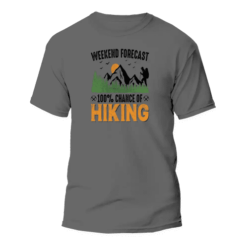 Weekend Forecast 100% Hiking Man T-Shirt