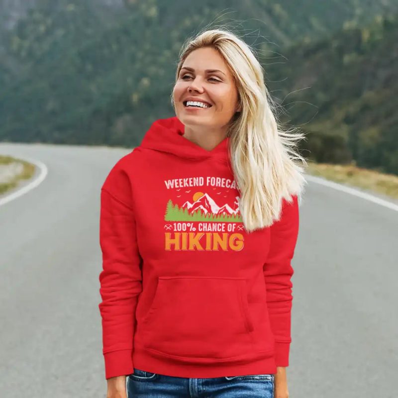 Weekend Forecast Unisex Hoodie Red Model F