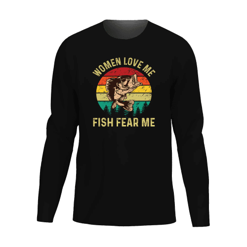 Women Love Me Fish Hate Me Men Long Sleeve Shirt