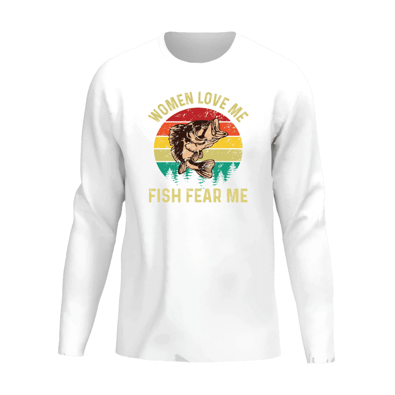 Women Love Me Fish Hate Me Men Long Sleeve Shirt