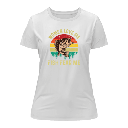 Women Love Me Fish Hate Me T-Shirt for Women