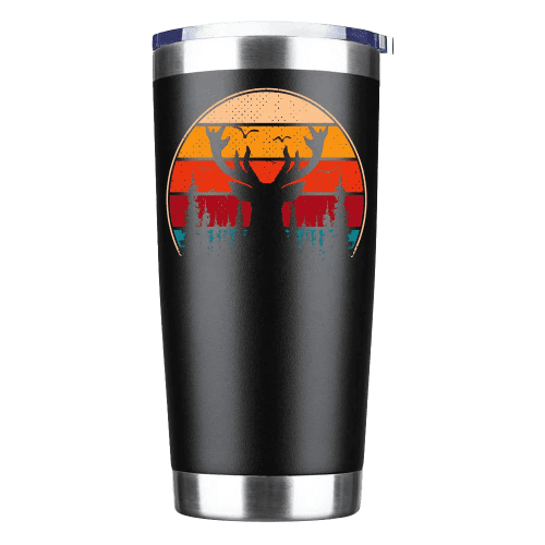 Deer Color 20 oz Tumbler Black