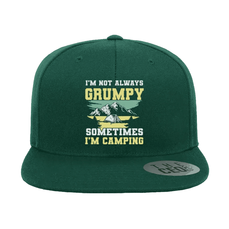 I'm Not Always Grumpy Embroidered Flat Bill Hat