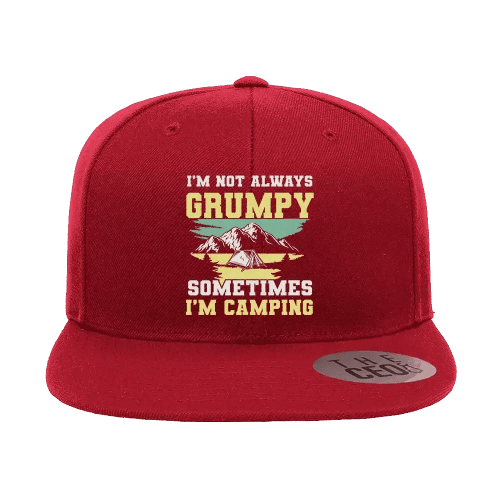 I'm Not Always Grumpy Embroidered Flat Bill Hat