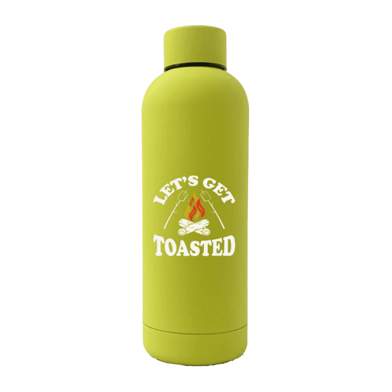 Let's get Toasted 17oz Stainless Rubberized Water Bottle