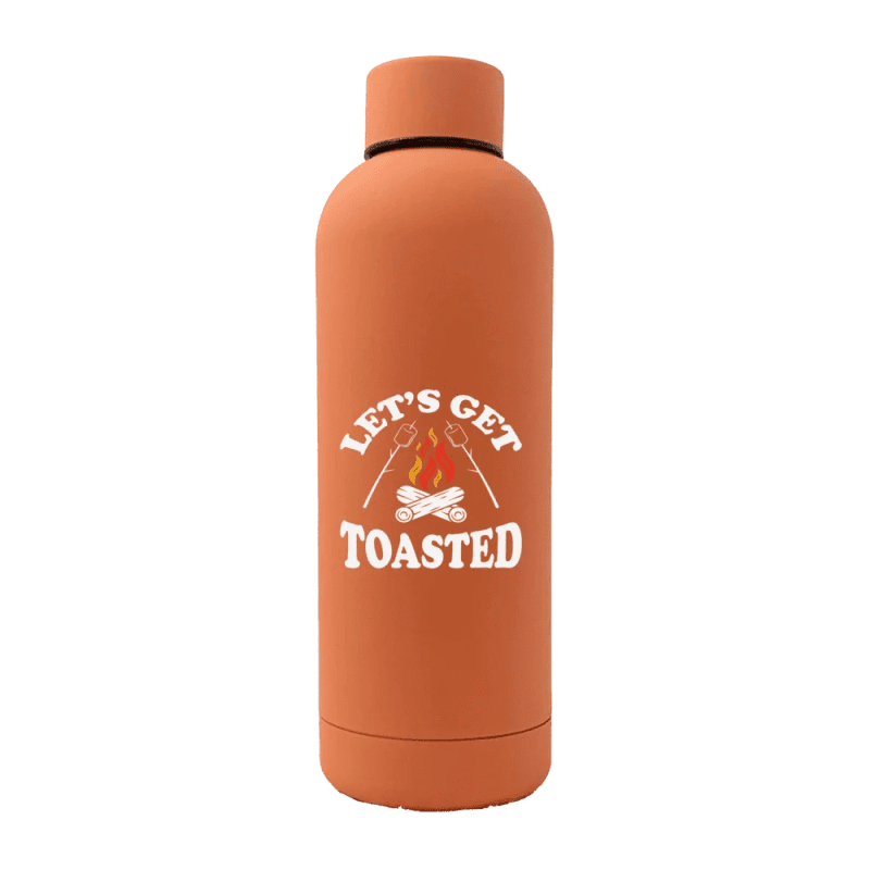 Let's get Toasted 17oz Stainless Rubberized Water Bottle