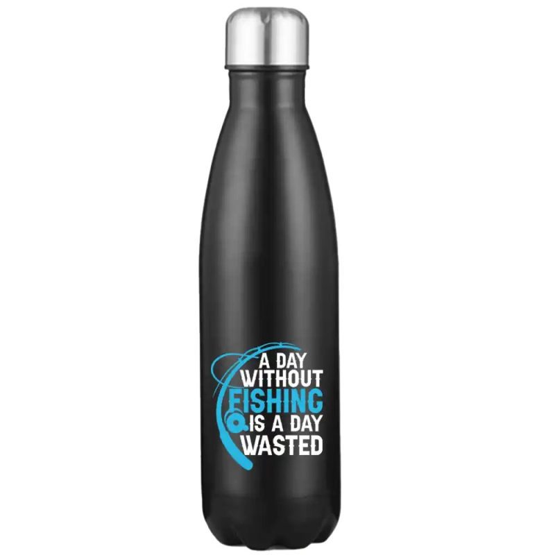 A Day Without Fishing Stainless Steel Water Bottle