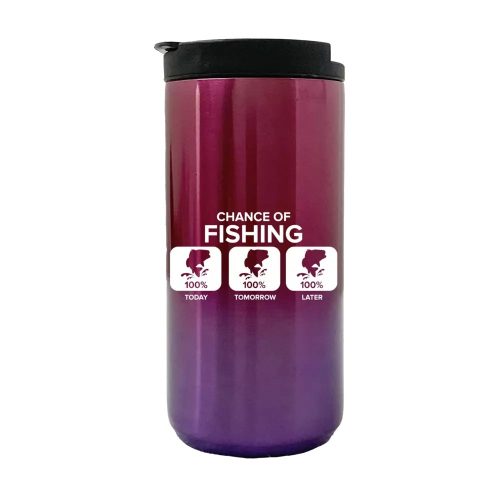 Chance of Fishing 14oz Tumbler Purple