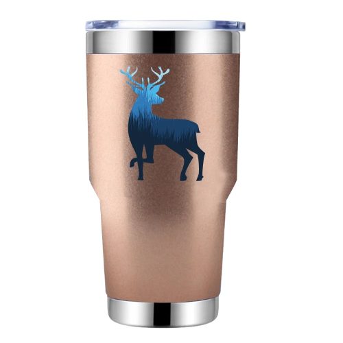 Deer Color 2 30oz Tumbler Rose Gold