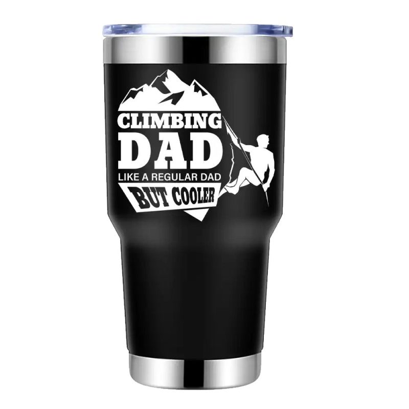 Climbing Dad 30oz Tumbler Black