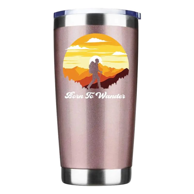 Born To Wander 20oz Tumbler Rosegold