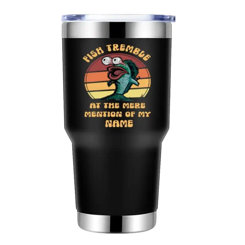 Fish Tremble 30oz Tumbler Black