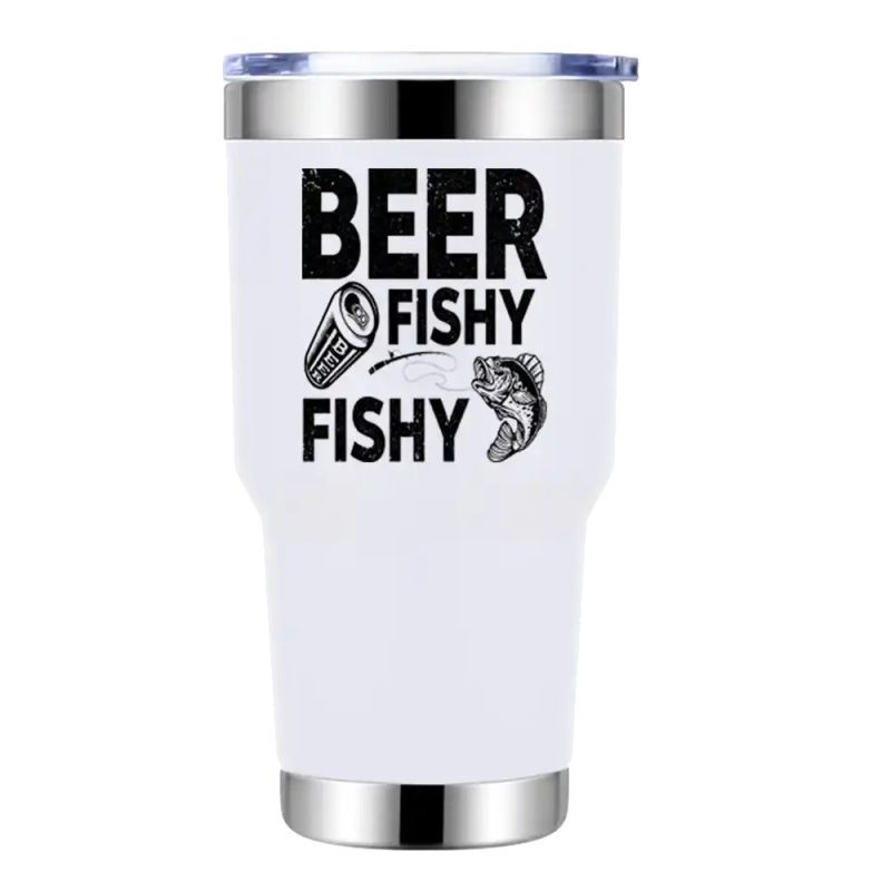 Beer Fishy Fishy 30oz Tumbler White