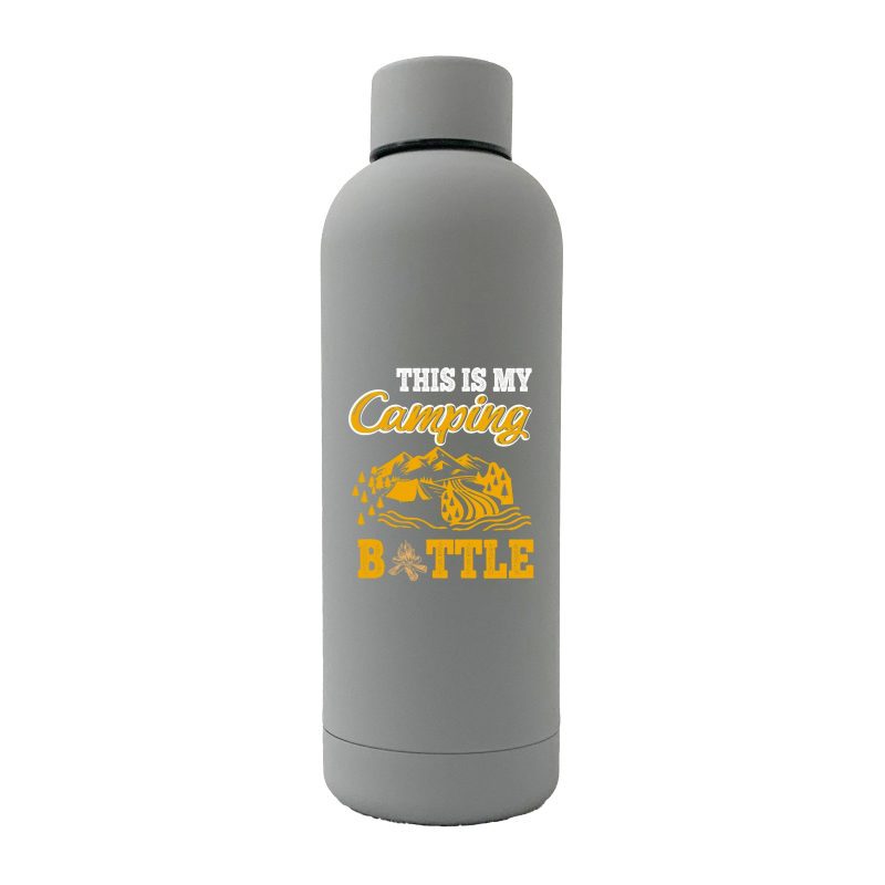 This Is My Camping 17oz Stainless Rubberized Water Bottle