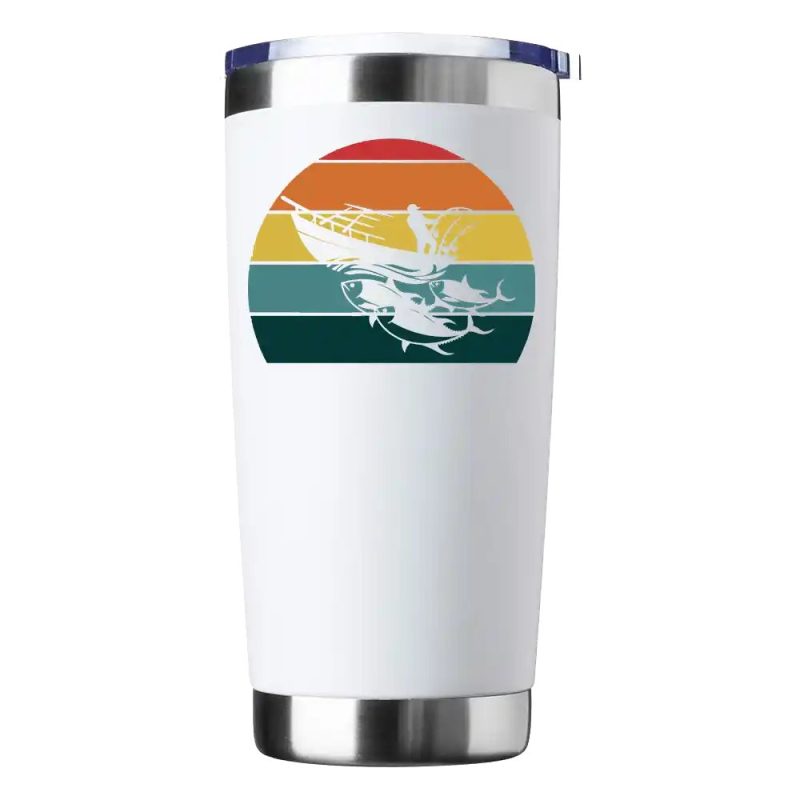 Fishing Boat 20oz Tumbler White