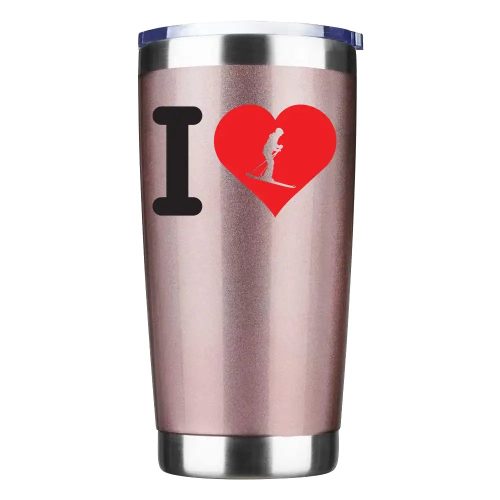 I Love Skiing 20oz Insulated Vacuum Sealed Tumbler