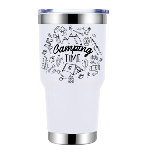 Camping Time 30oz Insulated Vacuum Sealed Tumbler