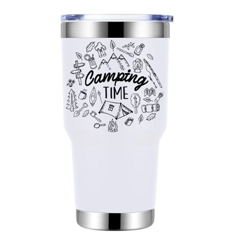 Camping Time 30oz Insulated Vacuum Sealed Tumbler