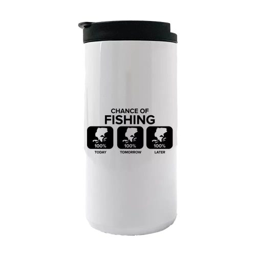 Chance of Fishing 14oz Tumbler  White