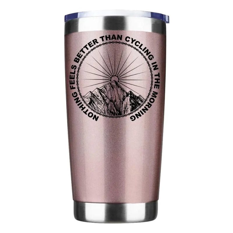 Cycling In The Morning 20oz Insulated Vacuum Sealed Tumbler