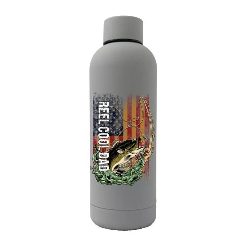 Reel Cool Dad 17oz Stainless Rubberized Water Bottle