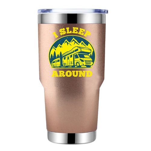 I Sleep Around 30oz Tumbler Rosegold