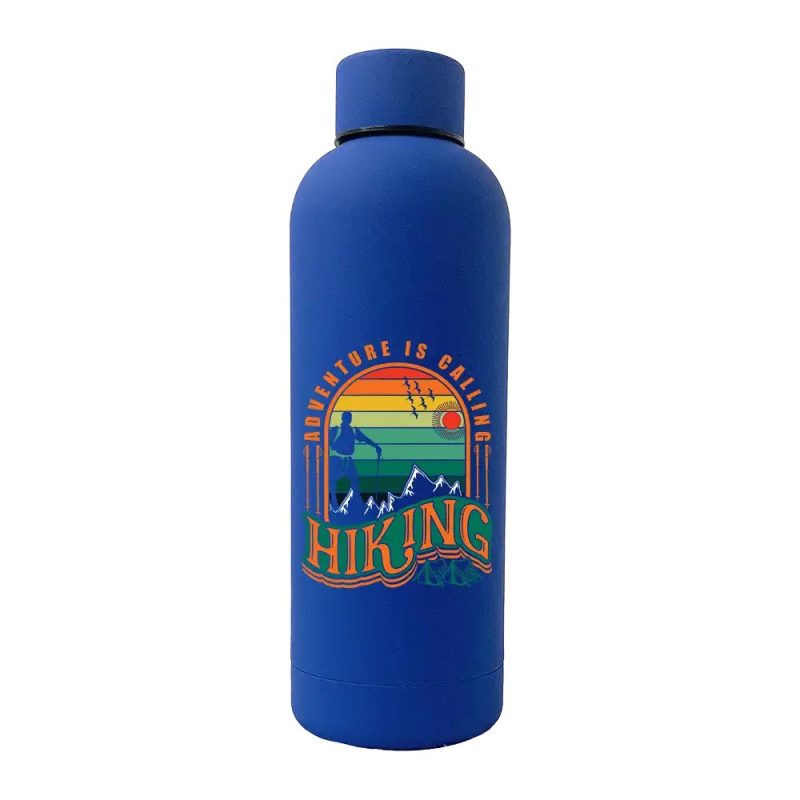 Adventure Is Calling 17oz Stainless Rubberized Water Bottle