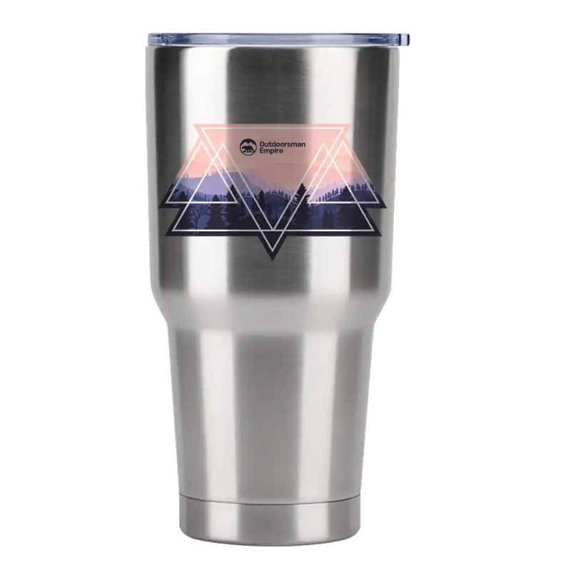 Shop for our amazing Camping Triangles 30oz Tumbler Silver