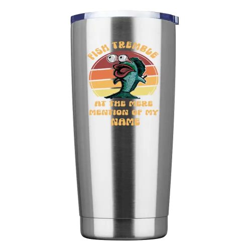 Fish Tremble 20oz Tumbler Silver