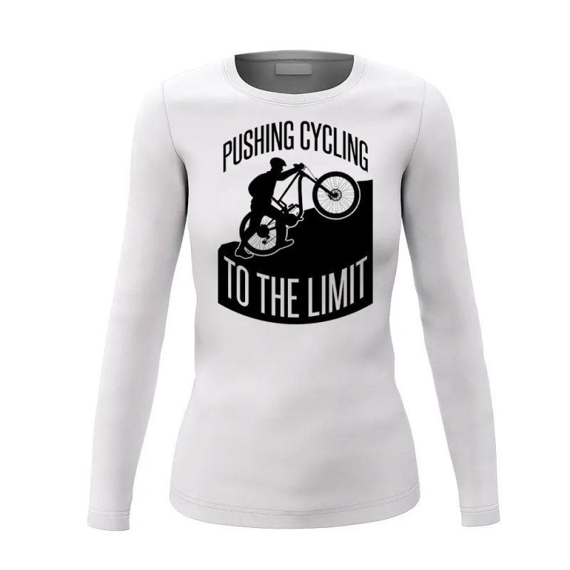 Pushing Cycling To The Limit Women Long Sleeve Shirt