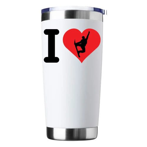 I Love Snowboarding Insulated Vacuum Sealed Tumbler