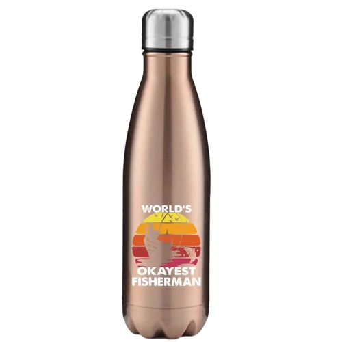 World's Okayest Fisherman Stainless Steel Water Bottle