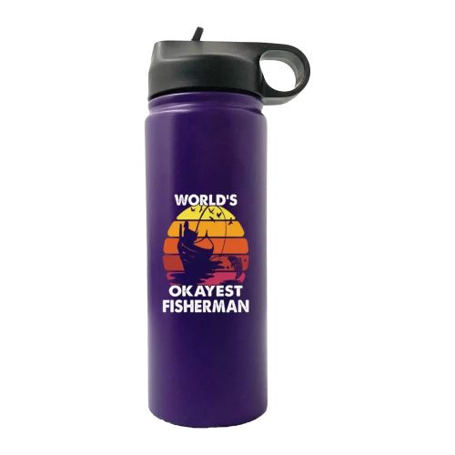 World's Okayest Fisherman 20oz Sport Bottle