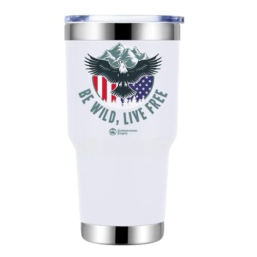 Be Wild Be Free 30oz Tumbler White