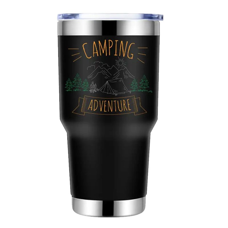 Camping Adventure 30oz Tumbler Black