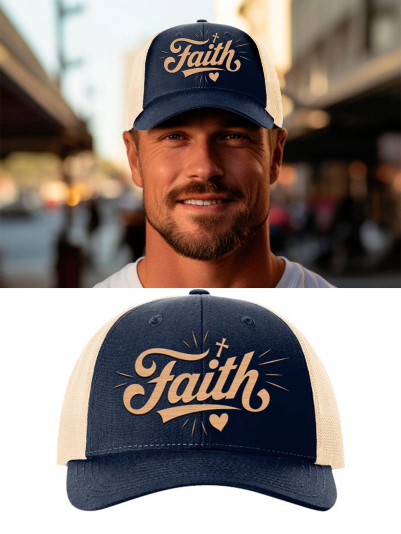 Faith Embroidered Unisex Trucker Hat