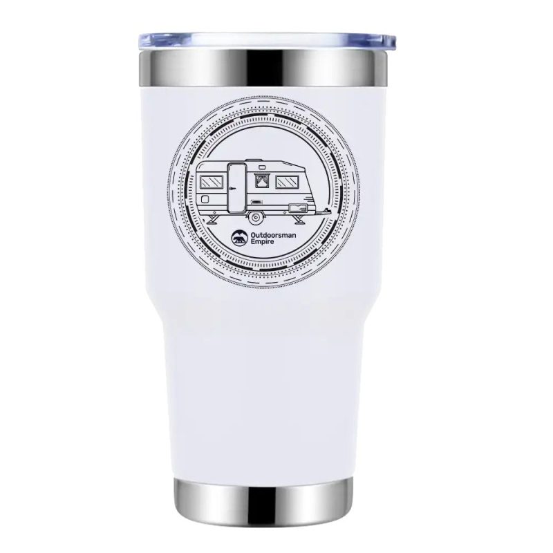 Camping Kaleidoscope 30oz Tumbler White