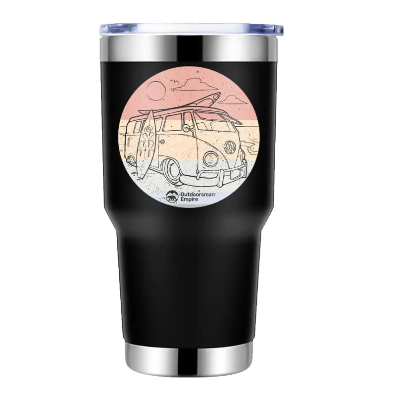 Kombi Camping 30oz Double Wall Stainless Steel Water Tumbler Black