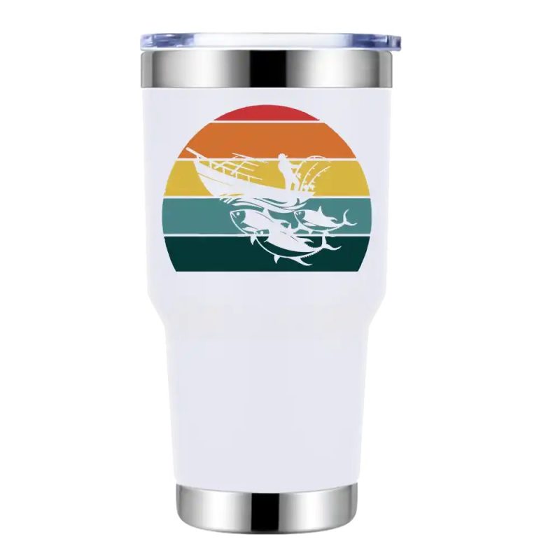 Fishing Boat 30oz Tumbler White