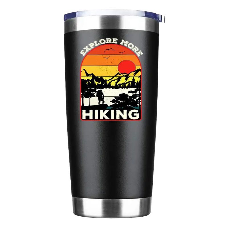 Explore More Hiking 20oz Tumbler Black