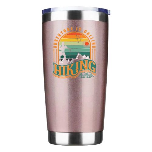 Adventure Is Calling Hiking 20oz Tumbler Rosegold