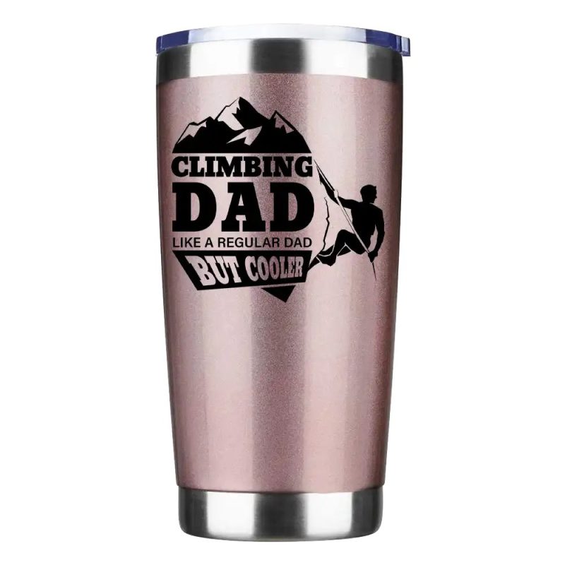 Climbing Dad 20oz Insulated Vacuum Sealed Tumbler